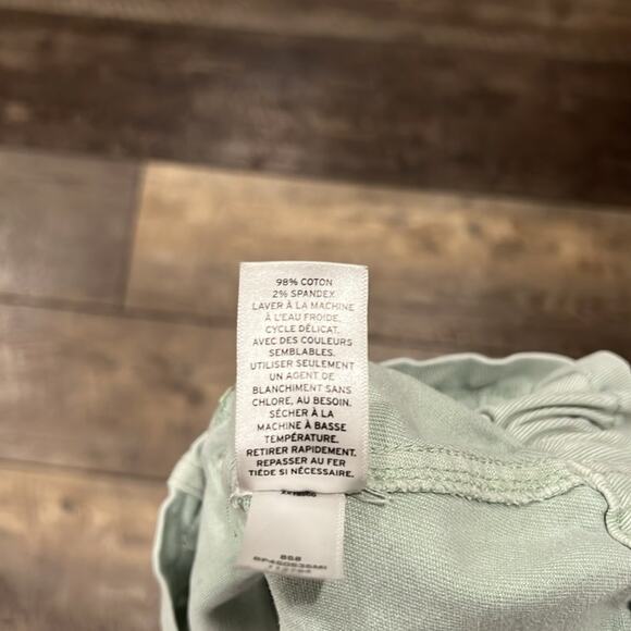 BP Women's High Waist Paperbag Ankle Twill Pants Light Lime Size 28 - Picture 9 of 12